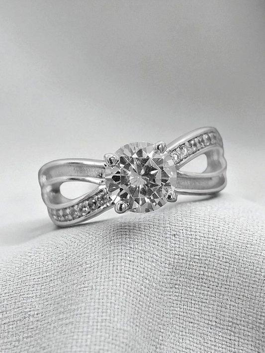 Vega Ring - 925 Silver Memorial Ring w/ Inclusions