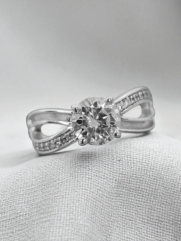 Vega Ring - 925 Silver Memorial Ring w/ Inclusions