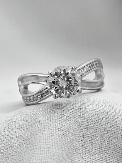 Vega Ring - 925 Silver Memorial Ring w/ Inclusions