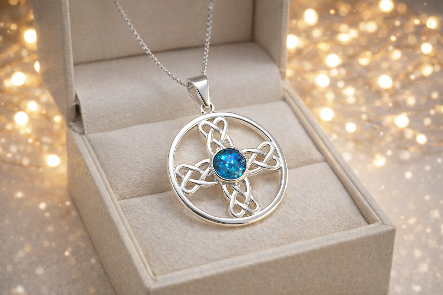 Celtic Memorial Pendant, Memorial Necklace with Ashes / Hair or Fur.