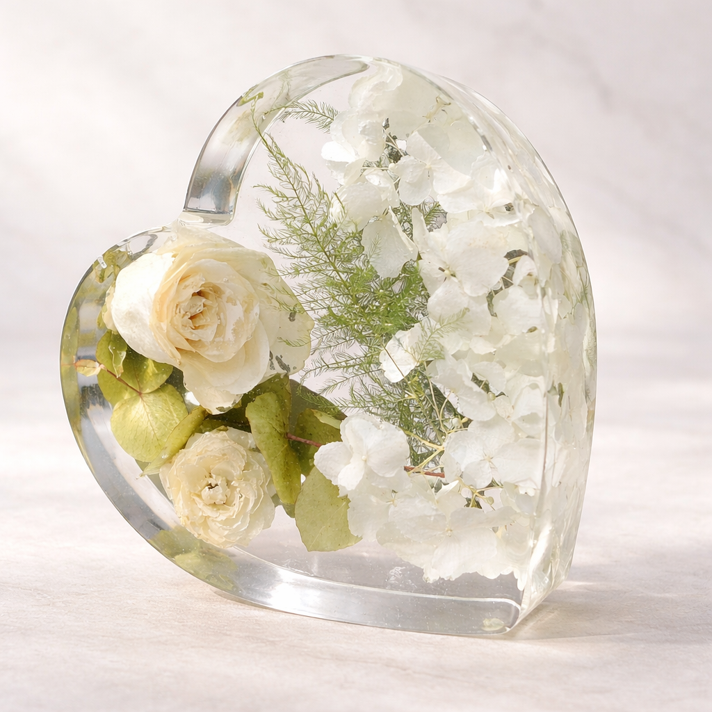 15cm Freestanding Heart - Flower Preservation | Starshine Memorials