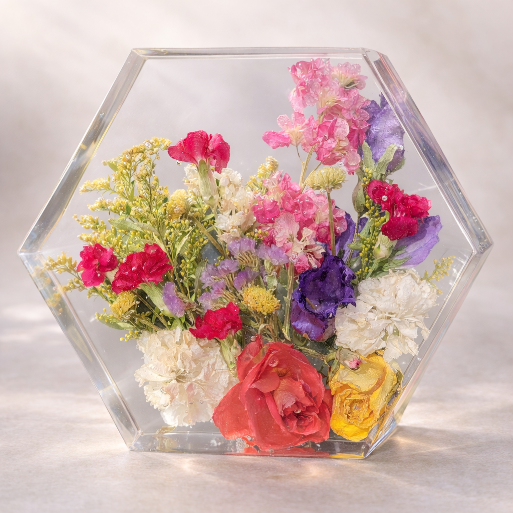 Standing Hexagon - Flower Preservation | Starshine Memorials