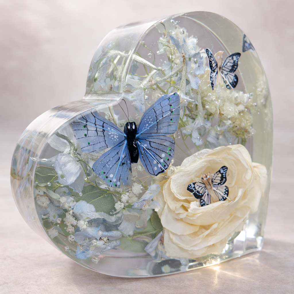 15cm Freestanding Heart - Flower Preservation | Starshine Memorials