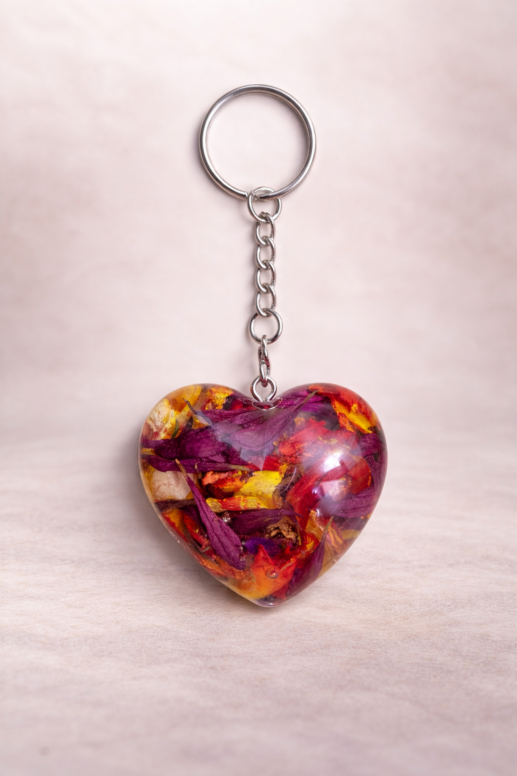 Bubble Heart Keyrings - Flower Preservation | Starshine Memorials