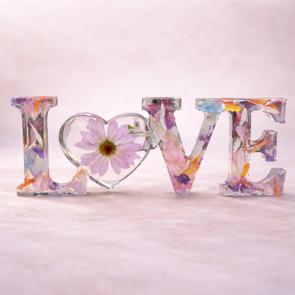 Standing "Love" sign - Flower Preservation | Starshine Memorials