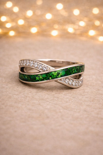 Aeloria Memorial Ring - 925 Silver Memorial Ring w/ Inclusions