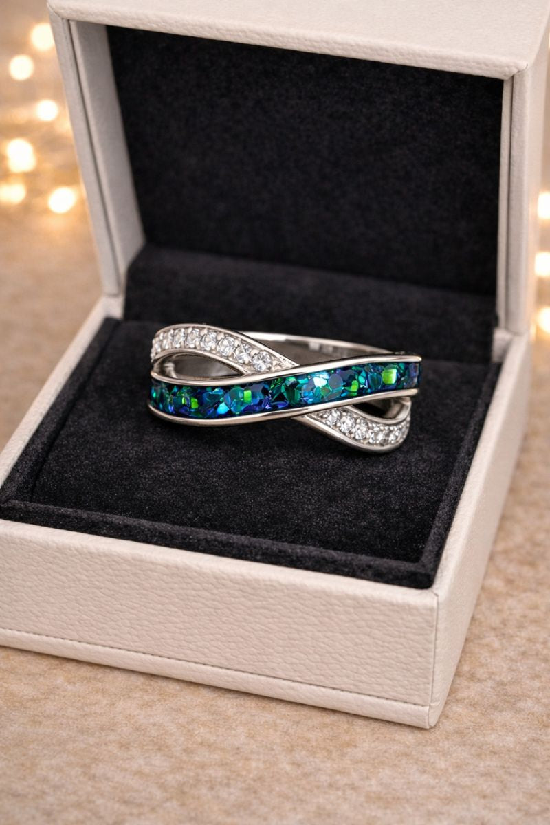 Aeloria Memorial Ring - 925 Silver Memorial Ring w/ Inclusions