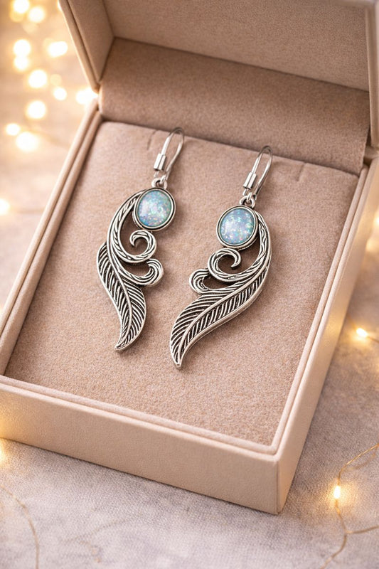 Liora Earrings - 925 Silver Memorial Earrings w/ Inclusions