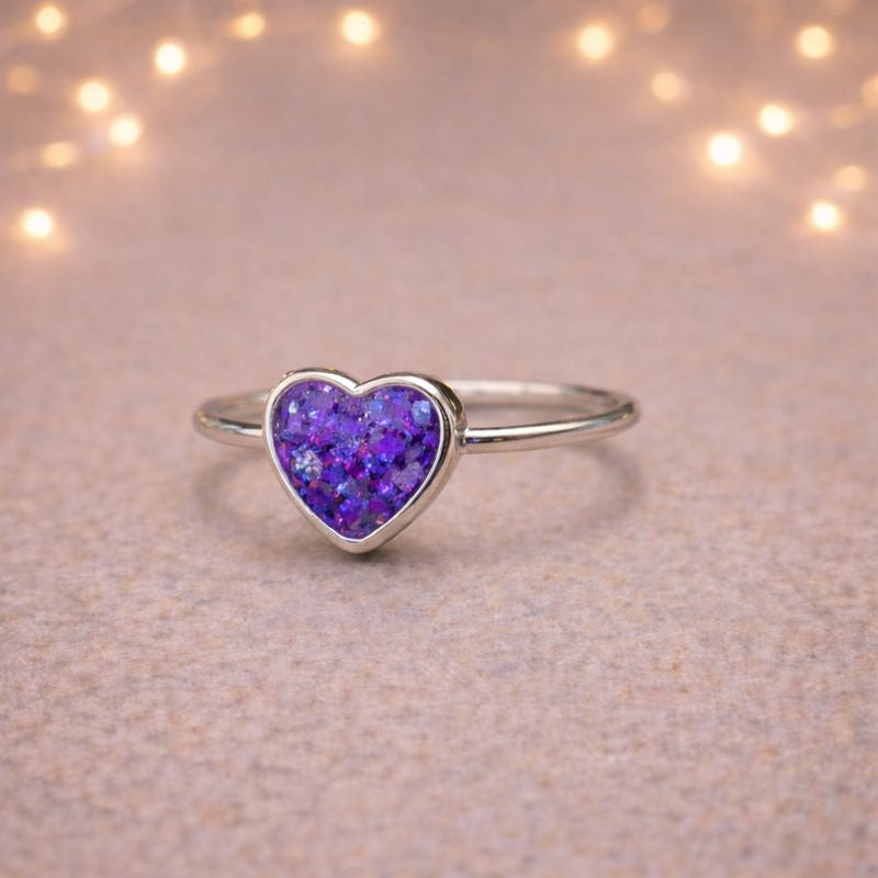 Astra Ring - 925 Silver Memorial Ring w/ Inclusions