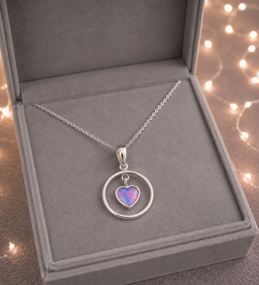 Eclipsed Heart Memorial Pendant, Memorial Necklace with Ashes / Hair or Fur.