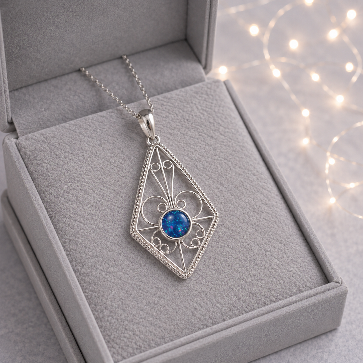Delicate Filigree Memorial Pendant, Memorial Necklace with Ashes / Hair or Fur.