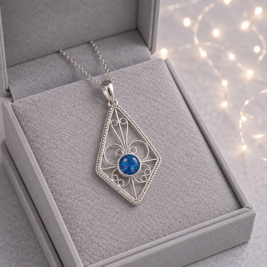 Delicate Filigree Memorial Pendant, Memorial Necklace with Ashes / Hair or Fur.