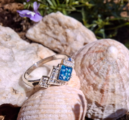 Altair Ring - 925 Silver Memorial Ring w/ Inclusions