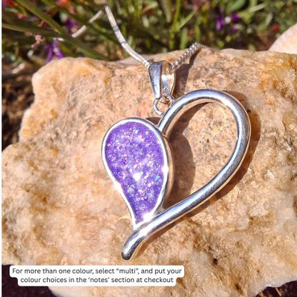 Celeste Pendant - 925 Silver Memorial Necklace w/ Inclusions.
