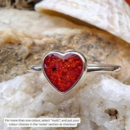 Astra Ring - 925 Silver Memorial Ring w/ Inclusions