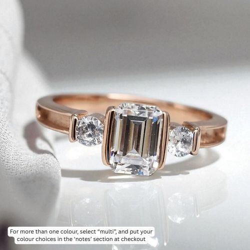 Neoma Solid Gold Ring - Memorial Ring w/ Inclusions