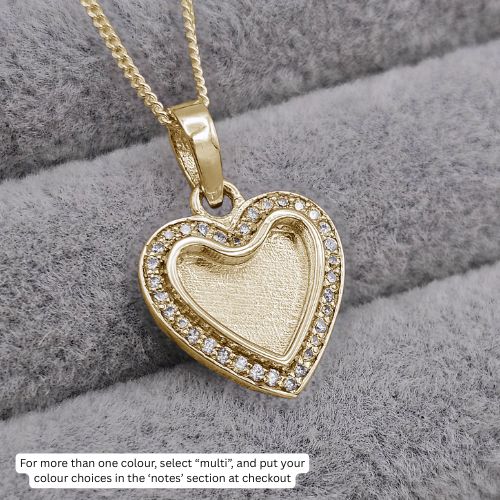 Orionna Solid Gold Pendant - Memorial Necklace w/ Inclusions