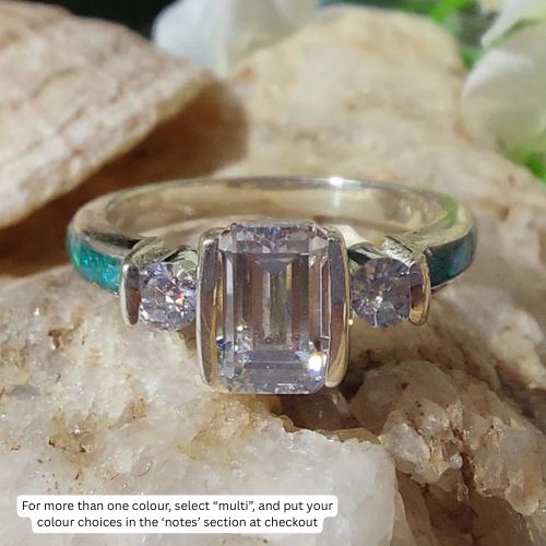 Caelia Ring - 925 Silver Memorial Ring w/ Inclusions
