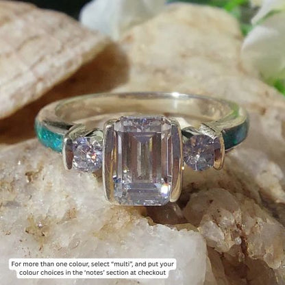 Caelia Ring - 925 Silver Memorial Ring w/ Inclusions