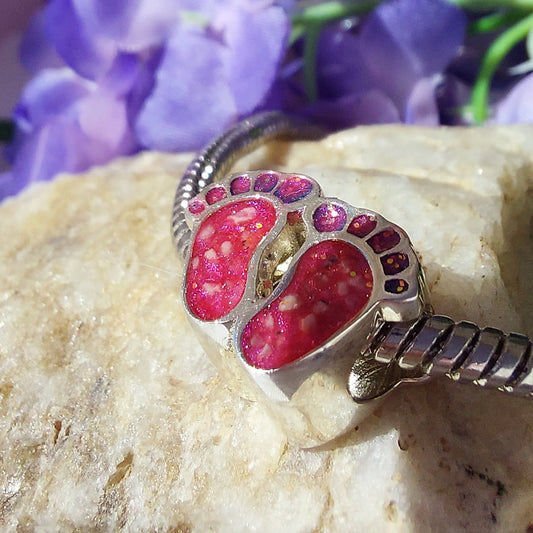 Soraya Charm - 925 Silver Bead Charm w/ Inclusions