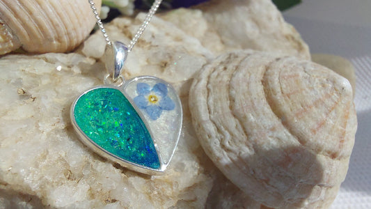 Oriel Pendant - 925 Silver Memorial Necklace w/ Inclusions