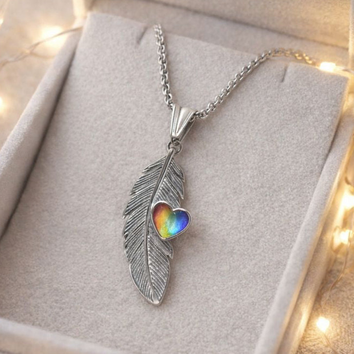memorial pendant with ashes hair fur rainbow colour memorial pendant necklace
