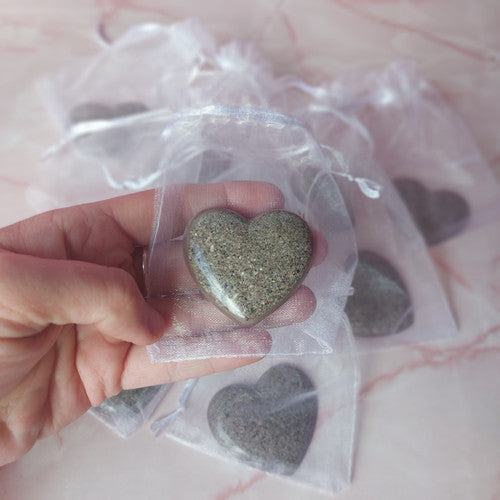 Pocket Hearts with inclusions. | Starshine Memorials