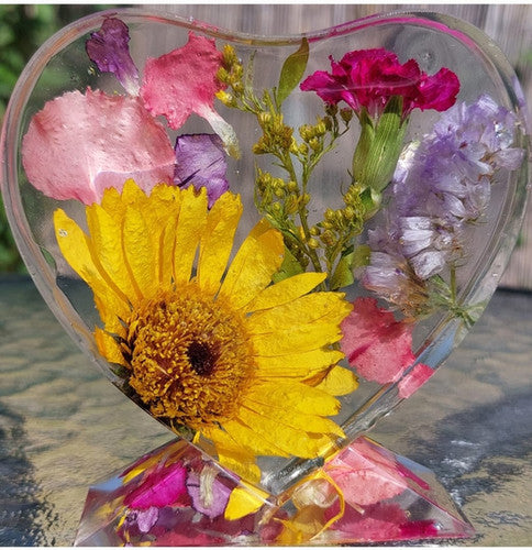 10cm Heart and Stand - Flower Preservation | Starshine Memorials