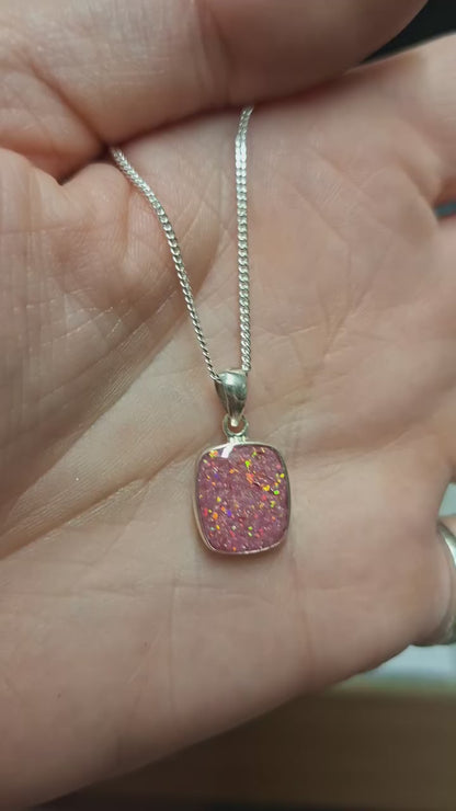 Gentle Cushion Memorial Pendant, Memorial Necklace with Ashes / Hair or Fur.