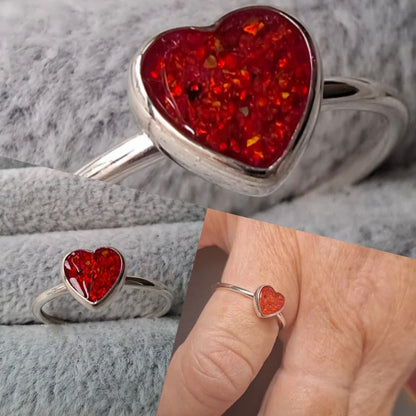 Astra Ring - 925 Silver Memorial Ring w/ Inclusions