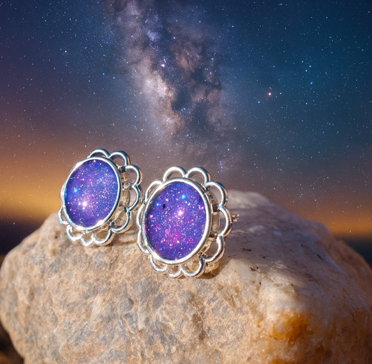 Nerina Earrings - 925 Silver Memorial Earrings w/ Inclusions