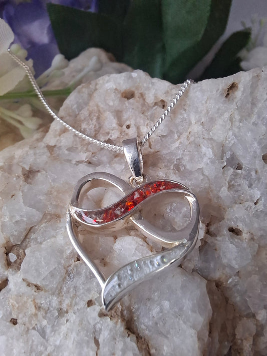 Deneb Pendant - 925 Silver Memorial Necklace w/ Inclusions