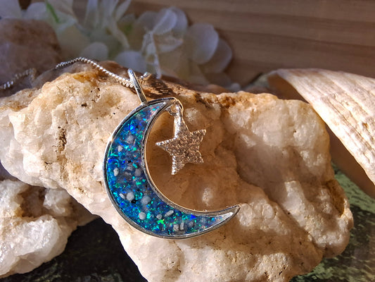 Artemis Pendant - 925 Silver Memorial Necklace w/ Inclusions