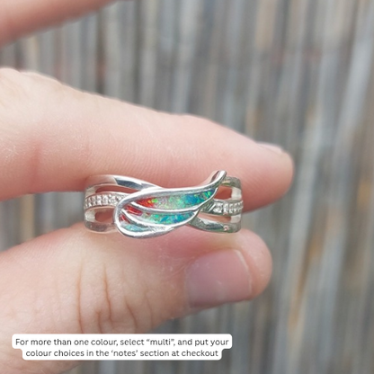 Lyra Ring - 925 Silver Memorial Ring w/ Inclusions