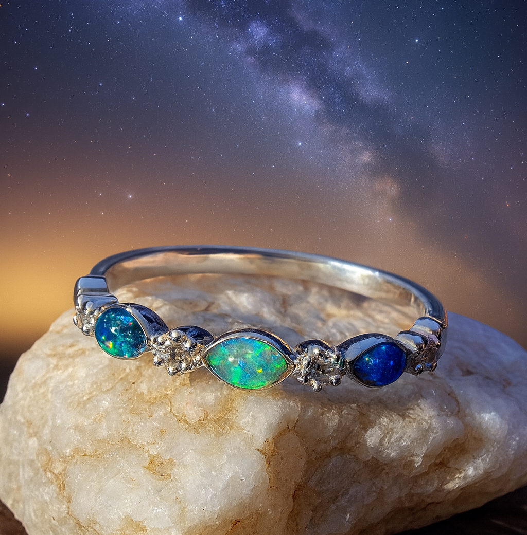 Elara Ring - 925 Silver Memorial Ring w/ Inclusions