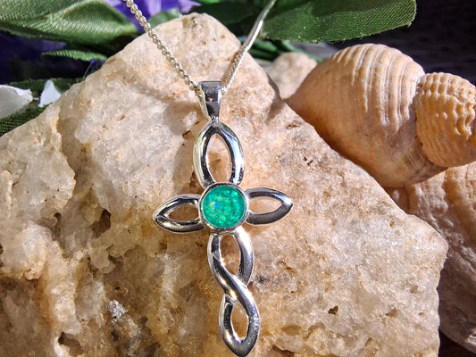 Cruxia Pendant - 925 Silver Memorial Necklace w/ Inclusions