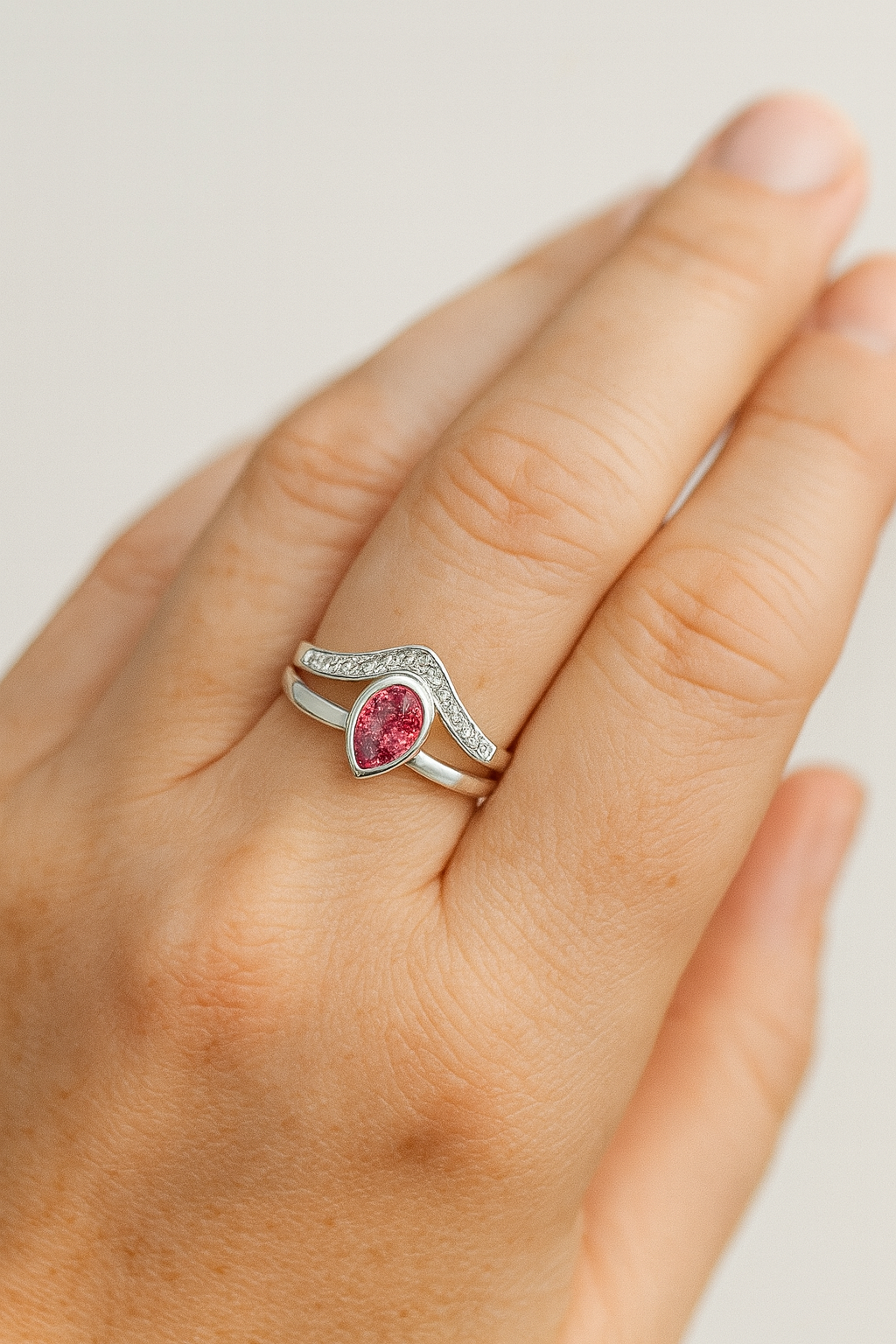 Vespera Ring - 925 Silver Memorial Ring w/ Inclusions