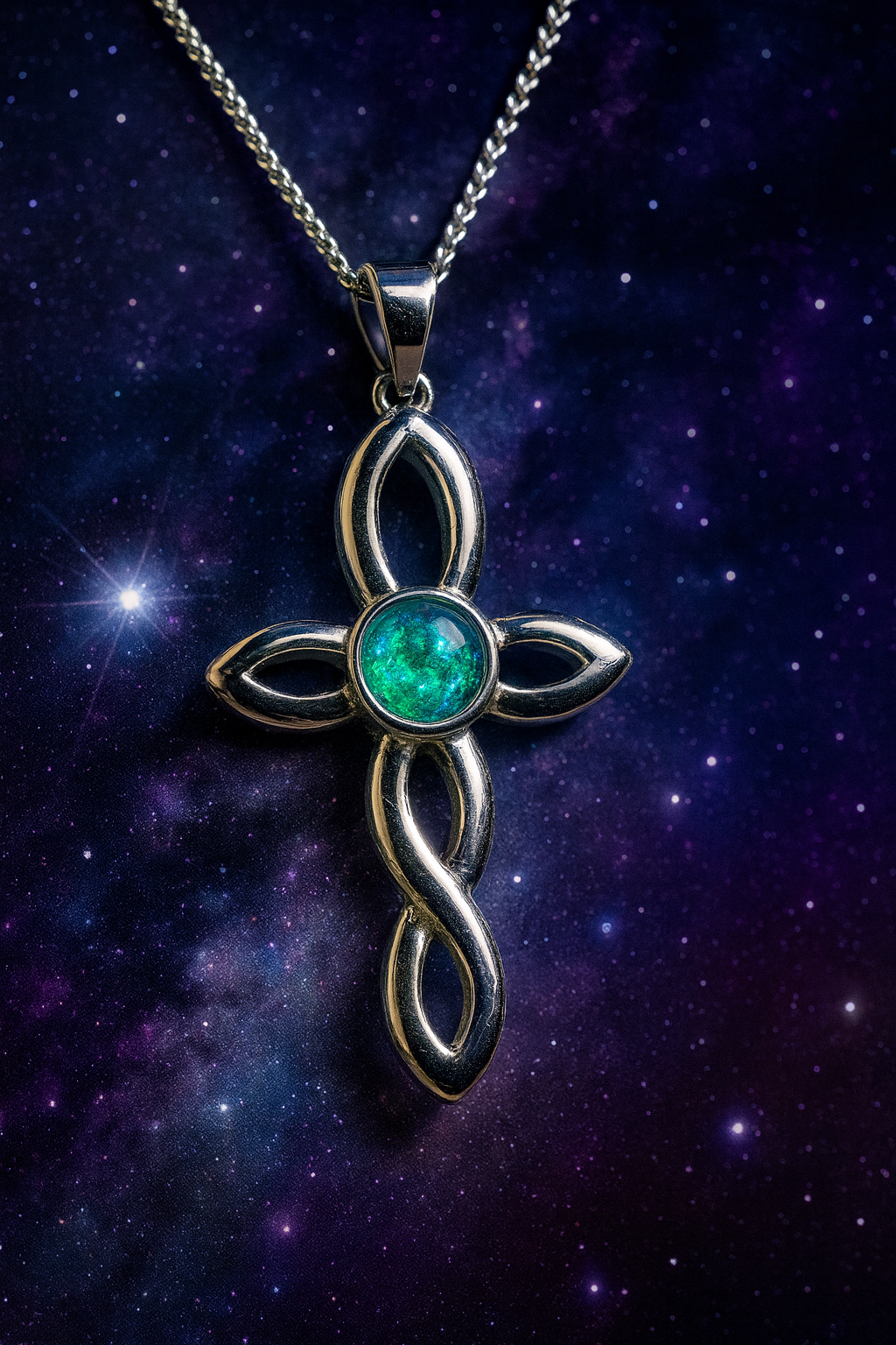 Cruxia Pendant - 925 Silver Memorial Necklace w/ Inclusions