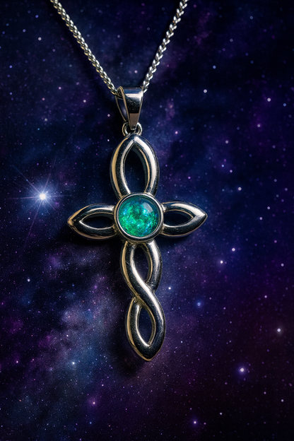 Cruxia Pendant - 925 Silver Memorial Necklace w/ Inclusions