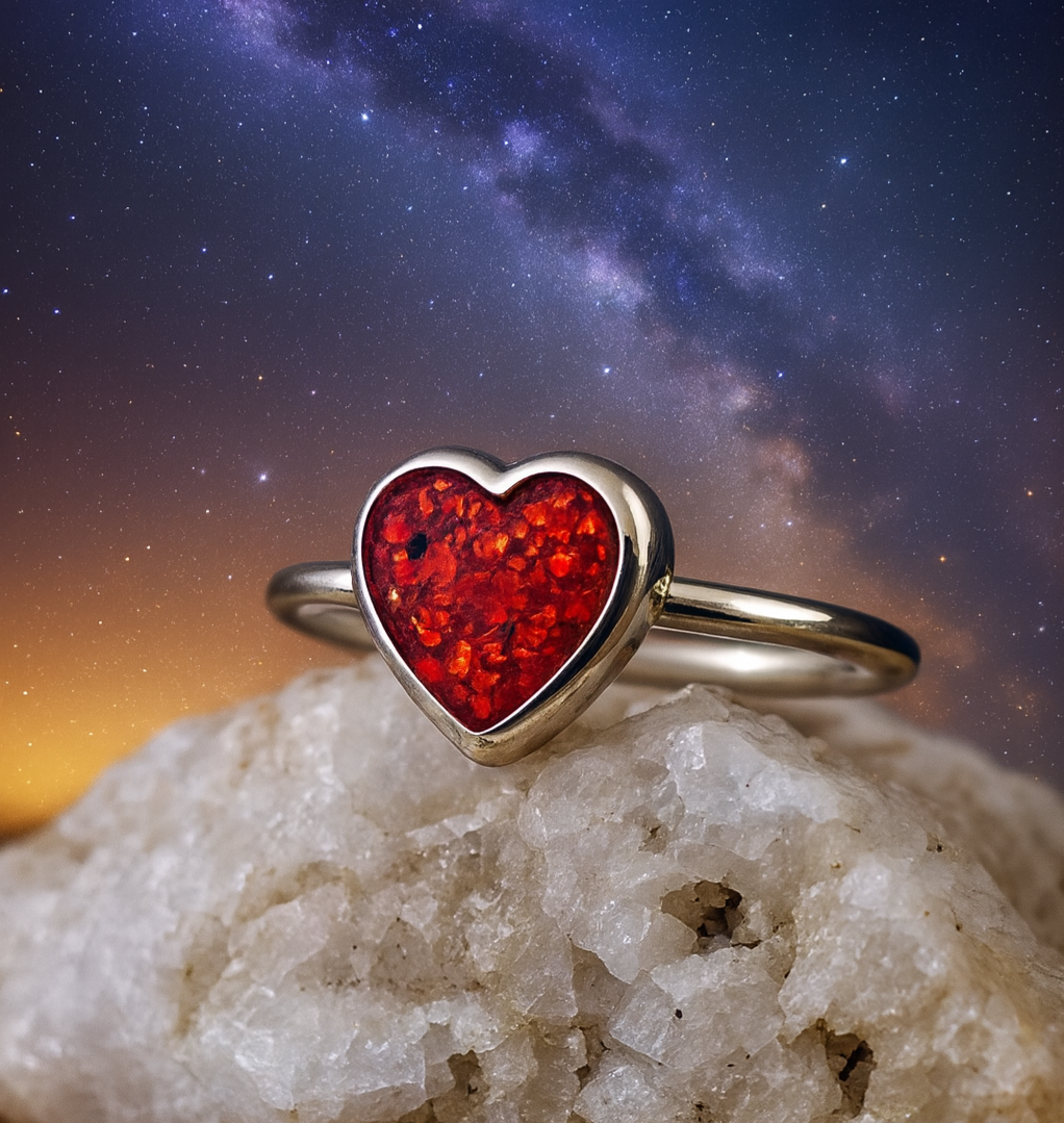 Astra Ring - 925 Silver Memorial Ring w/ Inclusions