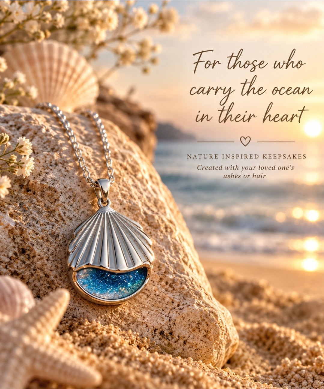 Seashell Memorial Pendant