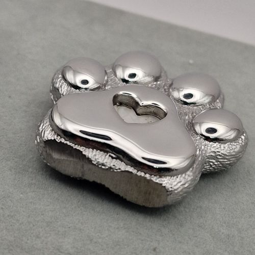Stainless Steel Paw Print Memorial Ornament