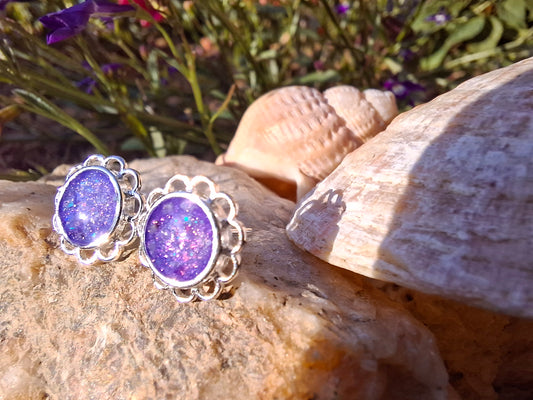 Nerina Earrings - 925 Silver Memorial Earrings w/ Inclusions