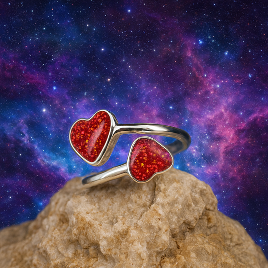 Lunara Ring - 925 Silver Memorial Ring w/ Inclusions