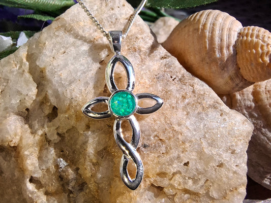 Cruxia Pendant - 925 Silver Memorial Necklace w/ Inclusions