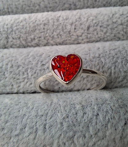 Astra Ring - 925 Silver Memorial Ring w/ Inclusions