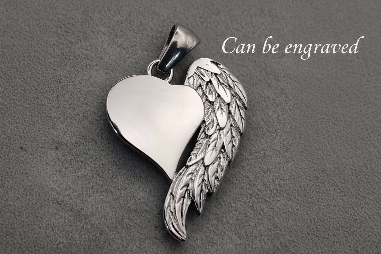 Memorial pendant for ashes that can be engraved